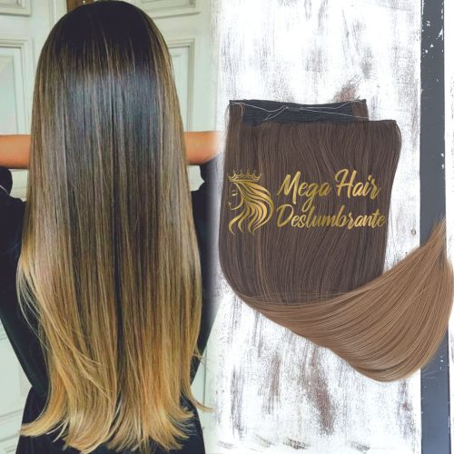 60 cm - 2 Telas - Fio Invisível Liso Californiana Castanho Mel